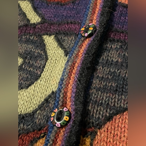Peruvian Perfection Pure 100% Alpaca Wool Made In Peru Womens M Cardigan Sweater - Picture 4 of 15